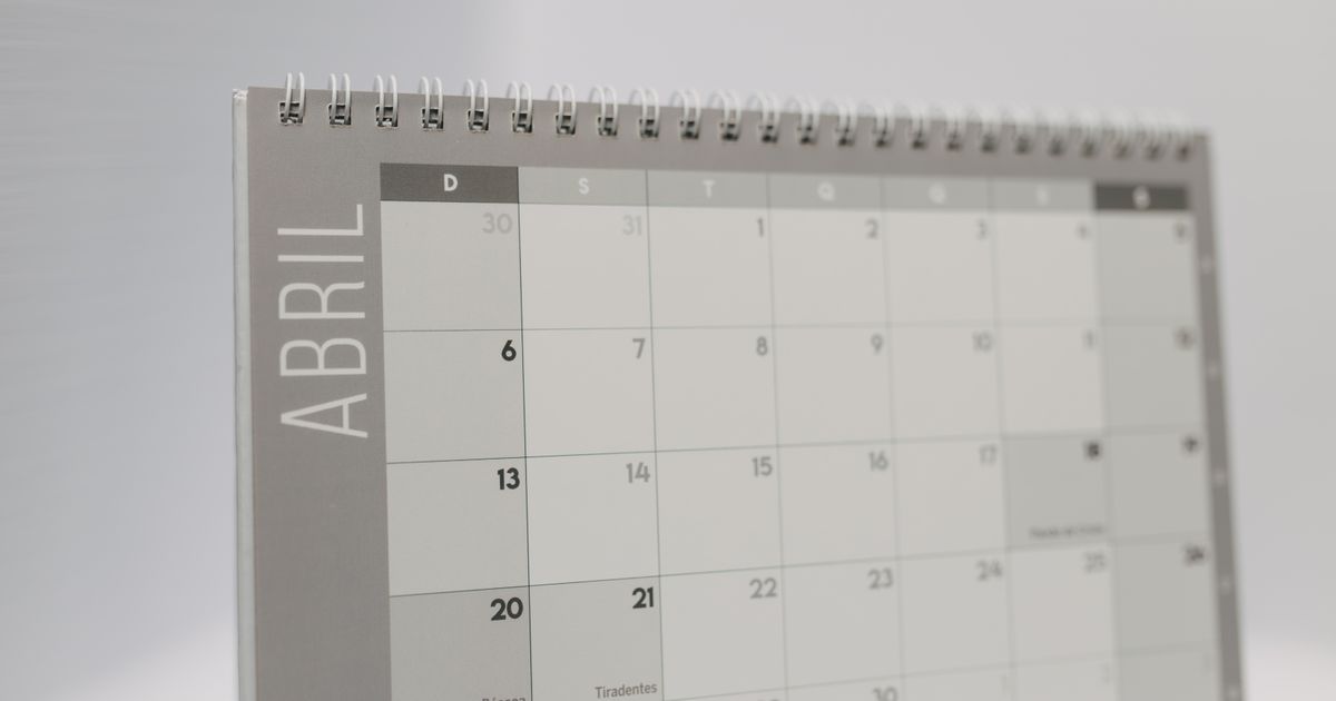 Desk calendar planner used for payment scheduling