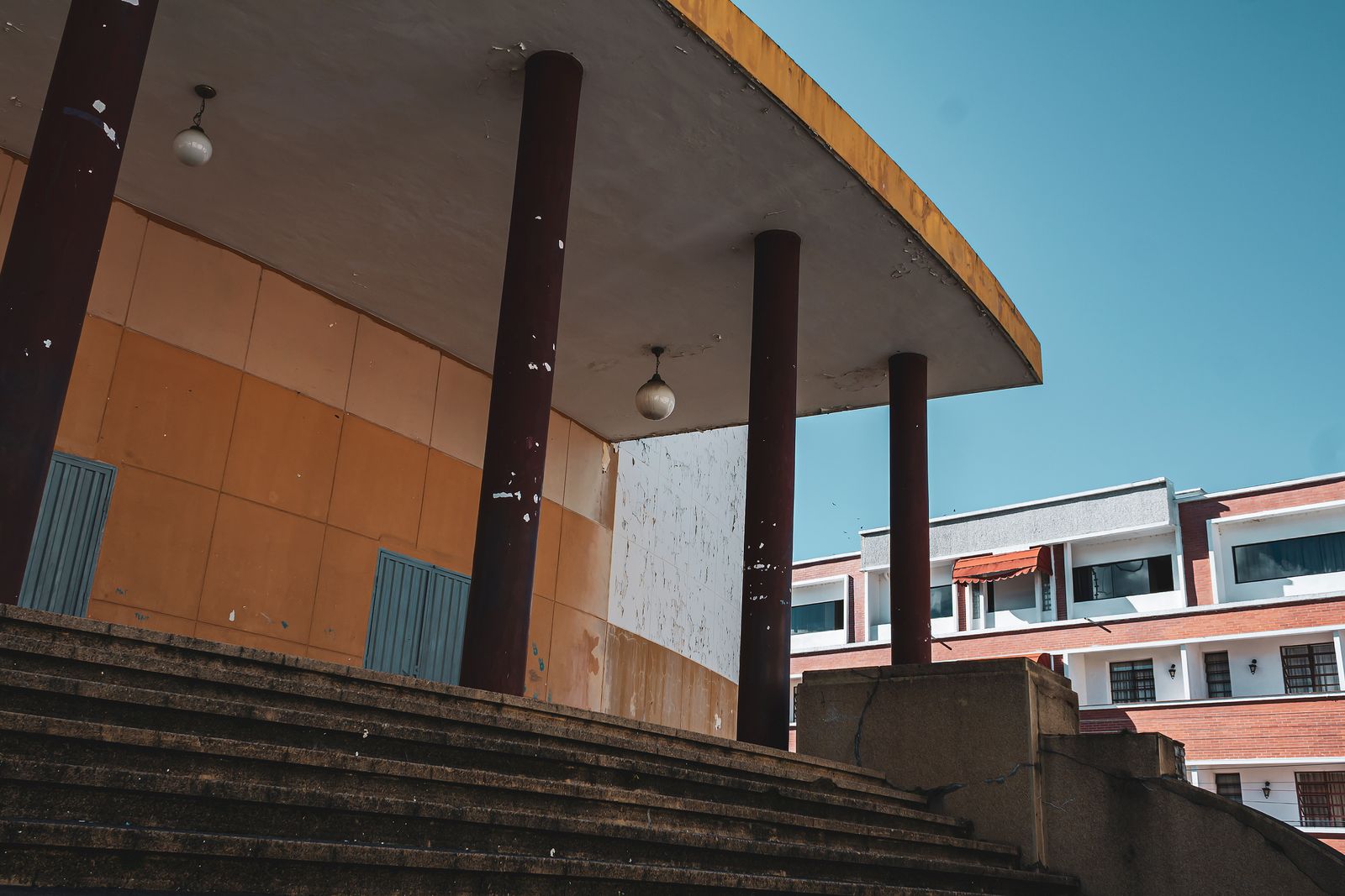 South African school building in the morning light